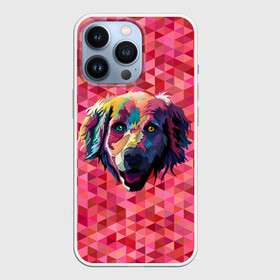 Чехол для iPhone 13 Pro с принтом Радужный пёсель в Белгороде,  |  | animal | dog | звери | пёс | пёсель | радужный | собака | собакен