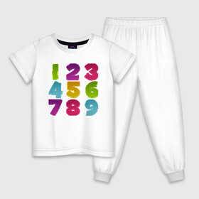 Детская пижама хлопок с принтом цифры в Белгороде, 100% хлопок |  брюки и футболка прямого кроя, без карманов, на брюках мягкая резинка на поясе и по низу штанин
 | биржа | дети | математика | таблица | ученик | учитель | цена | цифры | число | школа