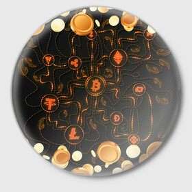 Значок с принтом Криптовалюта | Crypto (Z) в Белгороде,  металл | круглая форма, металлическая застежка в виде булавки | binance coin | bitcoin | blockchain | btc | cardano | crypto | ethereum | litecoin | polkadot | tether | xrp | биткоин | блокчейн | валюта | деньги | криптовалюта | майнер | майнинг | цифровая валюта | цифровое золото | эфир