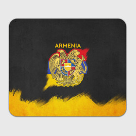 Коврик для мышки прямоугольный с принтом Yellow and Black Armenia в Белгороде, натуральный каучук | размер 230 х 185 мм; запечатка лицевой стороны | armenia | logo | армения | армян | армяни | герб | лев и орел | лого | символ | флаг | флаг и герб армении