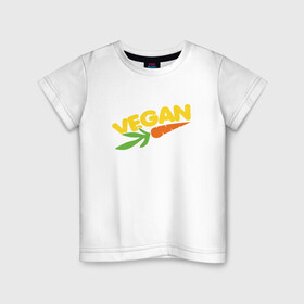 Детская футболка хлопок с принтом Vegan Life в Белгороде, 100% хлопок | круглый вырез горловины, полуприлегающий силуэт, длина до линии бедер | green | greenpaece | vegan | yoga | веган | вегетарианец | гринпис | дерево | еда | животные | жизнь | здоровье | зеленый | йога | мир | овощи | пища | планета | природа | фрукты