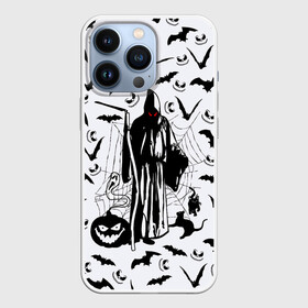 Чехол для iPhone 13 Pro с принтом Хэллоуин, Grim Reaper в Белгороде,  |  | bat | death | ghost | halloween | horror | spiderweb | вампиры | летучая мышь | летучие мыши | нечистая сила | нечисть | пауки | паутина | привидение | призрак | страшный | тыква | тьма | хеллоуин | хоррор | хэллоуин