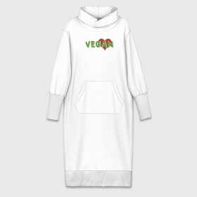 Платье удлиненное хлопок с принтом Vegan Love в Белгороде,  |  | green | greenpaece | love | vegan | yoga | веган | вегетарианец | гринпис | дерево | еда | животные | жизнь | здоровье | зеленый | йога | любовь | мир | овощи | пища | планета | природа | сердце | фрукты
