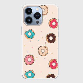 Чехол для iPhone 13 Pro с принтом Кусанные пончики в Белгороде,  |  | булка с дыркой | булочка | десерт | пончик | пончики | симпсоны | сладкая булка