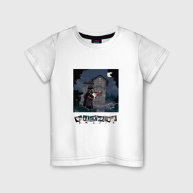 Детская футболка хлопок с принтом Amelie Poulain Амели ночь гном в Белгороде, 100% хлопок | круглый вырез горловины, полуприлегающий силуэт, длина до линии бедер | ameli | amlie poulain | амели пулен | гном | ночь | фильм