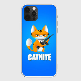 Чехол для iPhone 12 Pro Max с принтом Catnite в Белгороде, Силикон |  | Тематика изображения на принте: cs go | fortnite | кот | котик | смешной кот | смешной фортнайт | фортнайт | шутер