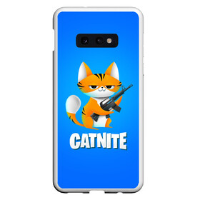 Чехол для Samsung S10E с принтом Catnite в Белгороде, Силикон | Область печати: задняя сторона чехла, без боковых панелей | cs go | fortnite | кот | котик | смешной кот | смешной фортнайт | фортнайт | шутер