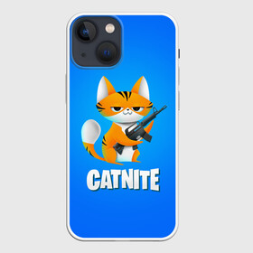 Чехол для iPhone 13 mini с принтом Catnite в Белгороде,  |  | cs go | fortnite | кот | котик | смешной кот | смешной фортнайт | фортнайт | шутер