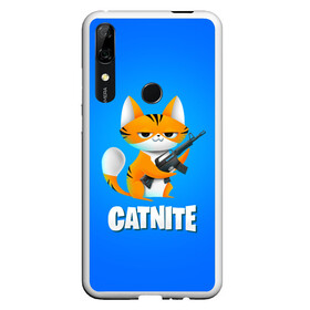 Чехол для Honor P Smart Z с принтом Catnite в Белгороде, Силикон | Область печати: задняя сторона чехла, без боковых панелей | cs go | fortnite | кот | котик | смешной кот | смешной фортнайт | фортнайт | шутер