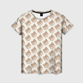 Женская футболка 3D с принтом Тарумару в Белгороде, 100% полиэфир ( синтетическое хлопкоподобное полотно) | прямой крой, круглый вырез горловины, длина до линии бедер | genshin impact | taroumaru | арт | инадзума | пёс | рисунок | сиба ину | собака | тарумару