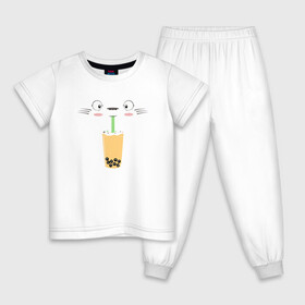 Детская пижама хлопок с принтом Totoro Drink в Белгороде, 100% хлопок |  брюки и футболка прямого кроя, без карманов, на брюках мягкая резинка на поясе и по низу штанин
 | ghibli | japan | nature | neigbor | neighbour | totoro | анимация | аниме | гибли | друг | животные | лес | милый | мир | миядзаки | мой сосед тоторо | мульт | мультфильм | природа | сок | сосед | сусуватари | тоторо | хаяо