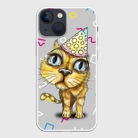 Чехол для iPhone 13 mini с принтом Котик в Белгороде,  |  | Тематика изображения на принте: геометрия | глаза | день рождения | именинник | кот | котик