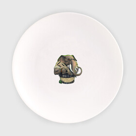 Тарелка с принтом Слон-военный в Белгороде, фарфор | диаметр - 210 мм
диаметр для нанесения принта - 120 мм | Тематика изображения на принте: автомат | арт | животное | зверь | оружие | рисунок | слон | человекоподобный