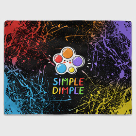 Плед 3D с принтом SIMPLE DIMPLE ИГРУШКА в Белгороде, 100% полиэстер | закругленные углы, все края обработаны. Ткань не мнется и не растягивается | Тематика изображения на принте: pop it | popit | антистресс | игрушка | поп ит | попит | пузырчатая плёнка | пупырка | симпл димпл | симплдимпл