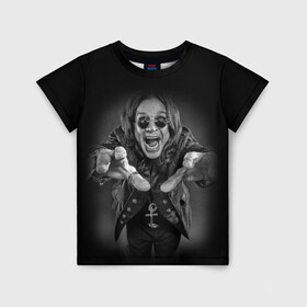 Детская футболка 3D с принтом OZZY OSBOURNE в Белгороде, 100% гипоаллергенный полиэфир | прямой крой, круглый вырез горловины, длина до линии бедер, чуть спущенное плечо, ткань немного тянется | black | black sabbath | dark | fear | hand | metal | music | osbourne | punk | rock | дедушка | металл | музыка | озборн | оззи | панк | рок | ужас | черный