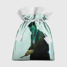 Подарочный 3D мешок с принтом Мэтт Смитт в Белгороде, 100% полиэстер | Размер: 29*39 см | Тематика изображения на принте: doctor who | serial | доктор кто | путешествия во времени | сериал | сериалы | фантастика