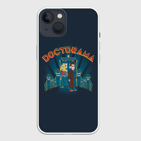 Чехол для iPhone 13 с принтом Doctorama в Белгороде,  |  | doctor who | futurama | serial | доктор кто | путешествия во времени | сериал | сериалы | фантастика | футурама