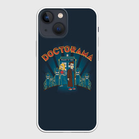 Чехол для iPhone 13 mini с принтом Doctorama в Белгороде,  |  | doctor who | futurama | serial | доктор кто | путешествия во времени | сериал | сериалы | фантастика | футурама