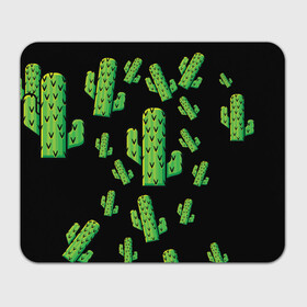 Коврик для мышки прямоугольный с принтом Cactus Time - Веселые кактусы в Белгороде, натуральный каучук | размер 230 х 185 мм; запечатка лицевой стороны | cactus time | веселый | зеленый | кактусы | милый