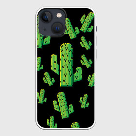 Чехол для iPhone 13 mini с принтом Cactus Time   Веселые кактусы в Белгороде,  |  | cactus time | веселый | зеленый | кактусы | милый