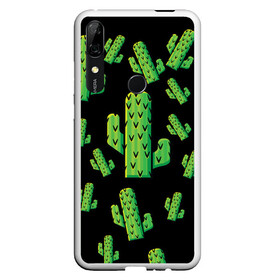 Чехол для Honor P Smart Z с принтом Cactus Time - Веселые кактусы в Белгороде, Силикон | Область печати: задняя сторона чехла, без боковых панелей | cactus time | веселый | зеленый | кактусы | милый