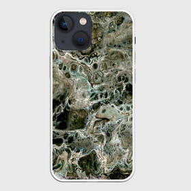Чехол для iPhone 13 mini с принтом Инопланетный камуфляж в Белгороде,  |  | абстрактный | космос | краска | натуральный | паутина | пена | психоделический | психоделия | пятна | пятна краски | разводы | разводы краски | разливы краски | серый | фантазийный | фантастика