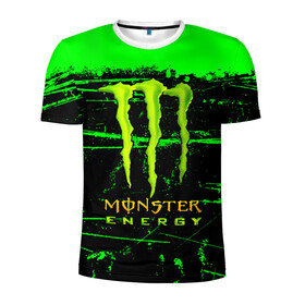 Мужская футболка 3D спортивная с принтом MONSTER ENERGY NEON LOGO в Белгороде, 100% полиэстер с улучшенными характеристиками | приталенный силуэт, круглая горловина, широкие плечи, сужается к линии бедра | monster | monster energy | монстер | монстер енерджи | монстер енэрджи | монстер энерджи | неон | энергетик | энергетический напиток