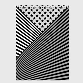 Скетчбук с принтом Полосатый комбинированный узор в Белгороде, 100% бумага
 | 48 листов, плотность листов — 100 г/м2, плотность картонной обложки — 250 г/м2. Листы скреплены сверху удобной пружинной спиралью | звезды | комбинированный | молодежный | монохромный | полосатый | серый и черный | современный | черно белый