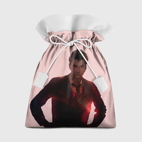 Подарочный 3D мешок с принтом David Tennant в Белгороде, 100% полиэстер | Размер: 29*39 см | Тематика изображения на принте: doctor who | serial | доктор кто | путешествия во времени | сериал | сериалы | фантастика