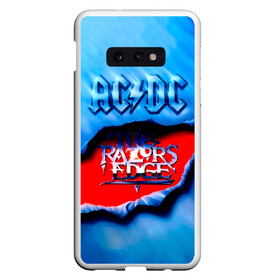 Чехол для Samsung S10E с принтом AC/DC - The Razor’s Edge в Белгороде, Силикон | Область печати: задняя сторона чехла, без боковых панелей | ac dc | acdc | acdc ас дс | angus | back in black | highway to hell | mckinnon | you | австралийская | ангус янг | ас дс | асдс | блюз | в форме | гитара | группа | крис слэйд | метал | молния | музыка | певец | рок | рок н ролл | стиви янг