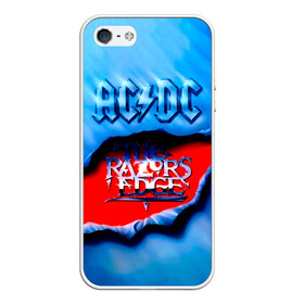 Чехол для iPhone 5/5S матовый с принтом AC/DC - The Razor’s Edge в Белгороде, Силикон | Область печати: задняя сторона чехла, без боковых панелей | ac dc | acdc | acdc ас дс | angus | back in black | highway to hell | mckinnon | you | австралийская | ангус янг | ас дс | асдс | блюз | в форме | гитара | группа | крис слэйд | метал | молния | музыка | певец | рок | рок н ролл | стиви янг