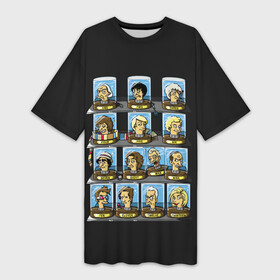 Платье-футболка 3D с принтом 12 Докторов в Белгороде,  |  | Тематика изображения на принте: doctor who | serial | доктор кто | путешествия во времени | сериал | сериалы | фантастика