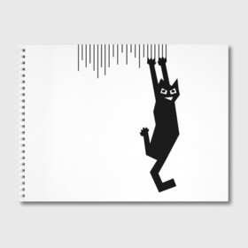 Альбом для рисования с принтом Я так вижу! в Белгороде, 100% бумага
 | матовая бумага, плотность 200 мг. | art | арт | злой кот | котики | угар | художник | юмор