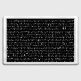 Магнит 45*70 с принтом Бинарный код в Белгороде, Пластик | Размер: 78*52 мм; Размер печати: 70*45 | Тематика изображения на принте: matrix | бинарный код | единица | единицы | матрица | нули | нули и единицы | нуль
