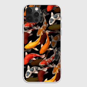 Чехол для iPhone 12 Pro с принтом Карпы кои | Японские карпы в Белгороде, силикон | область печати: задняя сторона чехла, без боковых панелей | восточные карпы | восточные рыбки | западные карпы | западные рыбы | карпы | карпы кои | кои | морские жители | рыбы | рыбы паттерн | японские карпы | японские кои