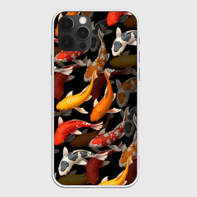 Чехол для iPhone 12 Pro Max с принтом Карпы кои | Японские карпы в Белгороде, Силикон |  | восточные карпы | восточные рыбки | западные карпы | западные рыбы | карпы | карпы кои | кои | морские жители | рыбы | рыбы паттерн | японские карпы | японские кои