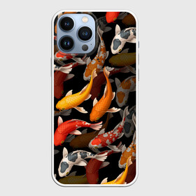 Чехол для iPhone 13 Pro Max с принтом Карпы кои | Японские карпы в Белгороде,  |  | восточные карпы | восточные рыбки | западные карпы | западные рыбы | карпы | карпы кои | кои | морские жители | рыбы | рыбы паттерн | японские карпы | японские кои