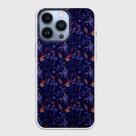 Чехол для iPhone 13 Pro с принтом Абстрактный растительный узор в Белгороде,  |  | абстракция | дудл | дудлинг | дудлы | завитки | завитушки | орнамент | растительный | узор | узорчик | хохлома | цветочный