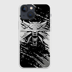 Чехол для iPhone 13 mini с принтом THE WITCHER LOGO STEEL в Белгороде,  |  | the witcher | ведьмак | железо | зе витчер | игра | компьютерная игра | лого | логотип | сталь