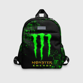 Детский рюкзак 3D с принтом MONSTER ENERGY NEON | МОНСТЕР в Белгороде, 100% полиэстер | лямки с регулируемой длиной, сверху петелька, чтобы рюкзак можно было повесить на вешалку. Основное отделение закрывается на молнию, как и внешний карман. Внутри дополнительный карман. По бокам два дополнительных кармашка | monster | monster energy | монстер | монстер енерджи | монстер енэрджи | монстер энерджи | неон | энергетик | энергетический напиток