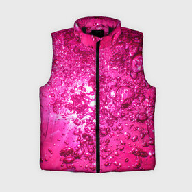 Женский жилет утепленный 3D с принтом Розовые Пузырьки в Белгороде,  |  | Тематика изображения на принте: абстрактный розовый | неоновый розовый | розовая вода | розовый мир