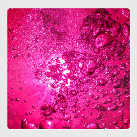 Магнитный плакат 3Х3 с принтом Розовые Пузырьки в Белгороде, Полимерный материал с магнитным слоем | 9 деталей размером 9*9 см | абстрактный розовый | неоновый розовый | розовая вода | розовый мир