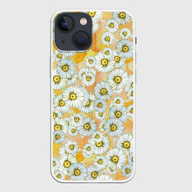 Чехол для iPhone 13 mini с принтом Раз   ромашка, два   ромашка... в Белгороде,  |  | акварель | акварельный | летний | разводы | ромашка | ромашки | солнечный | теплый | цветочки | цветочный | цветы