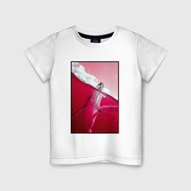 Детская футболка хлопок с принтом Кит в Белгороде, 100% хлопок | круглый вырез горловины, полуприлегающий силуэт, длина до линии бедер | кит | морские животные | неоновый мир | под водой | прикольные животные | розовая природа | розовый мир