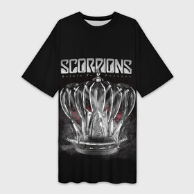 Платье-футболка 3D с принтом SCORPIONS в Белгороде,  |  | Тематика изображения на принте: chainge | forever | germany | grunge | king | metal | music | punk | return | rock | scorpions | wind | ветер | германия | гранж | корона | метал | панк | перемен | рок | скорпионс | хард рок