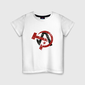 Детская футболка хлопок с принтом АНАРХИЯ | ANARCHY (Z) в Белгороде, 100% хлопок | круглый вырез горловины, полуприлегающий силуэт, длина до линии бедер | anarchy | riot | rock | анархизм | анархистская символика | анархия | безвластие | безначалие | безначальство | бунт | знаки | независимость | неподвластность | панки | рок | символ