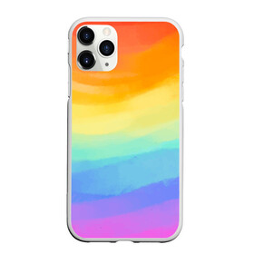 Чехол для iPhone 11 Pro Max матовый с принтом РАДУЖНЫЕ ВОЛНЫ | RAINBOW WAVES (Z) в Белгороде, Силикон |  | Тематика изображения на принте: color | paint | rainbow | rainbow waves | waves | волны | краска | радуга | радужная | радужные волны | цветная | яркая