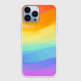 Чехол для iPhone 13 Pro Max с принтом РАДУЖНЫЕ ВОЛНЫ | RAINBOW WAVES (Z) в Белгороде,  |  | color | paint | rainbow | rainbow waves | waves | волны | краска | радуга | радужная | радужные волны | цветная | яркая