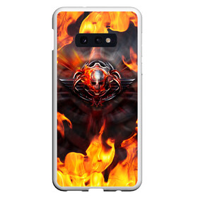 Чехол для Samsung S10E с принтом FIRE GEARS OF WAR | ПОСТЕР В ОГНЕ (Z) в Белгороде, Силикон | Область печати: задняя сторона чехла, без боковых панелей | gears | gears 5 | gears of war | gears of war 5 | имульсия | механизмы войны | шестерёнка | шестерёнки | шестерня