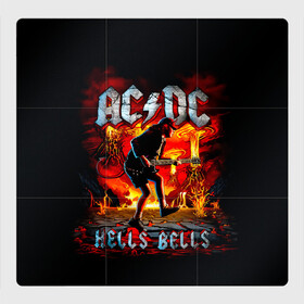 Магнитный плакат 3Х3 с принтом AC/DC HELLS BELLS в Белгороде, Полимерный материал с магнитным слоем | 9 деталей размером 9*9 см | ac dc | acdc | acdc ас дс | angus | back in black | highway to hell | mckinnon | you | австралийская | ангус янг | ас дс | асдс | блюз | в форме | гитара | группа | крис слэйд | метал | молния | музыка | певец | рок | рок н ролл | стиви янг